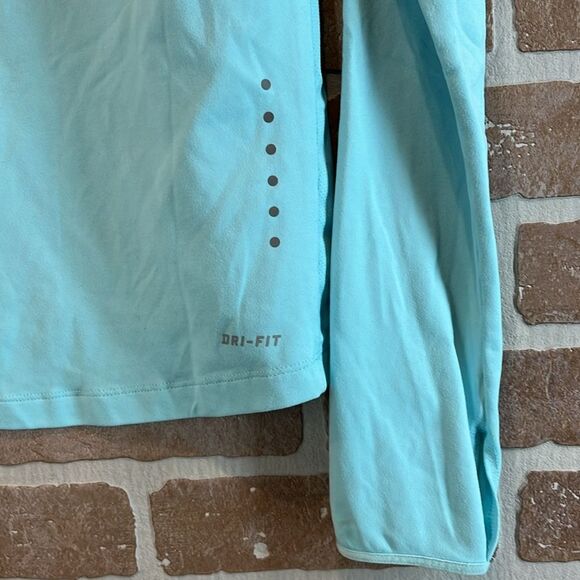 Nike Dri Fit Top Running Hoodie Size Small Aqua Athletic Top Pullover Women’s - Picture 5 of 9
